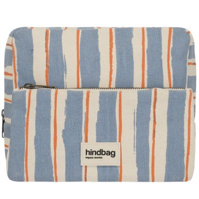 Trousse de toilette XL Alix Rayures Larges Bleu Hindbag