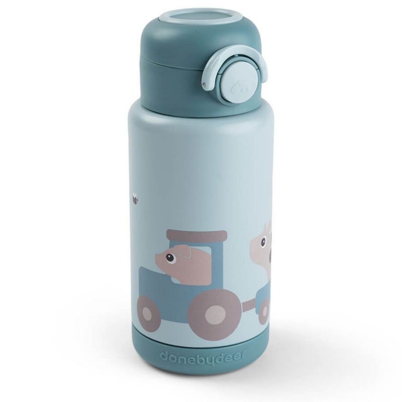 Gourde isotherme Tiny farm Bleu (340 ml) Done by Deer Produit 1