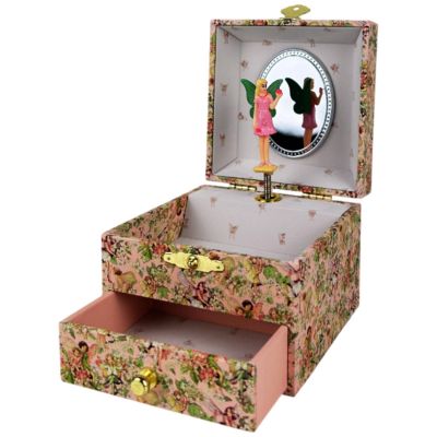 Boîte à bijoux musicale Cube Flower Fairies