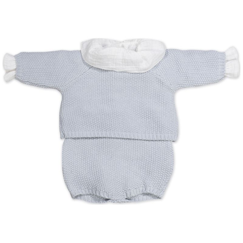 Ensemble 3 pièces en tricot bleu (0-1 mois) Pasito a pasito Produit 4