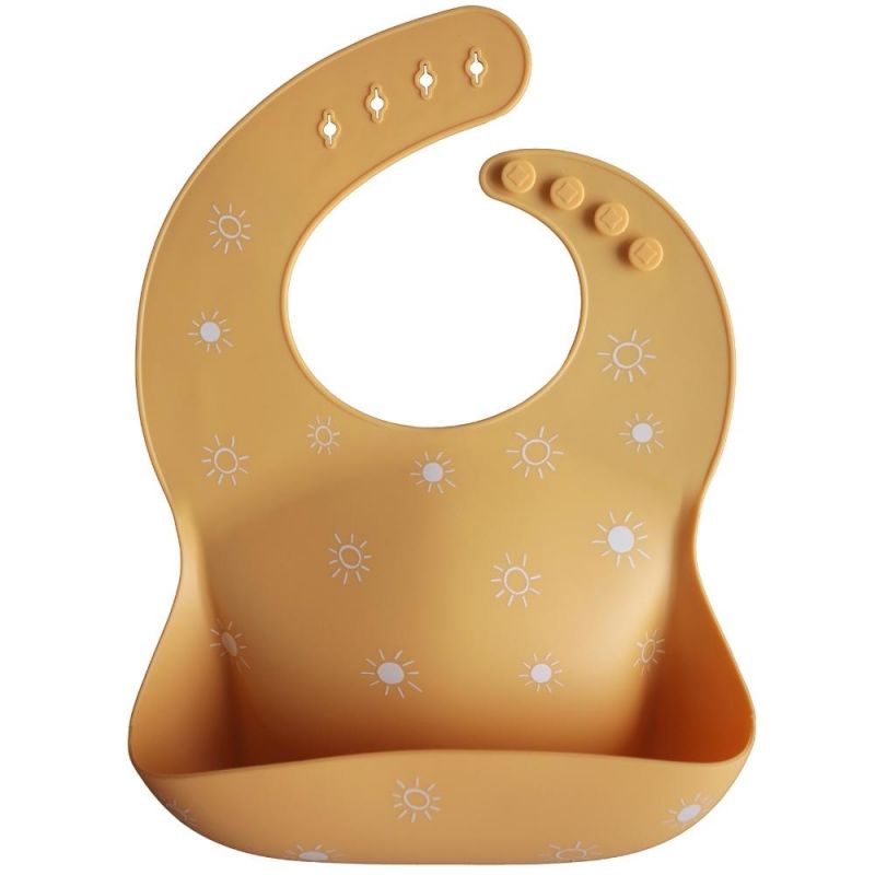Bavoir à poche en silicone Sun Mushie