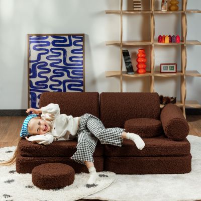 Canapé modulable Settee Warm Hazel molletonné