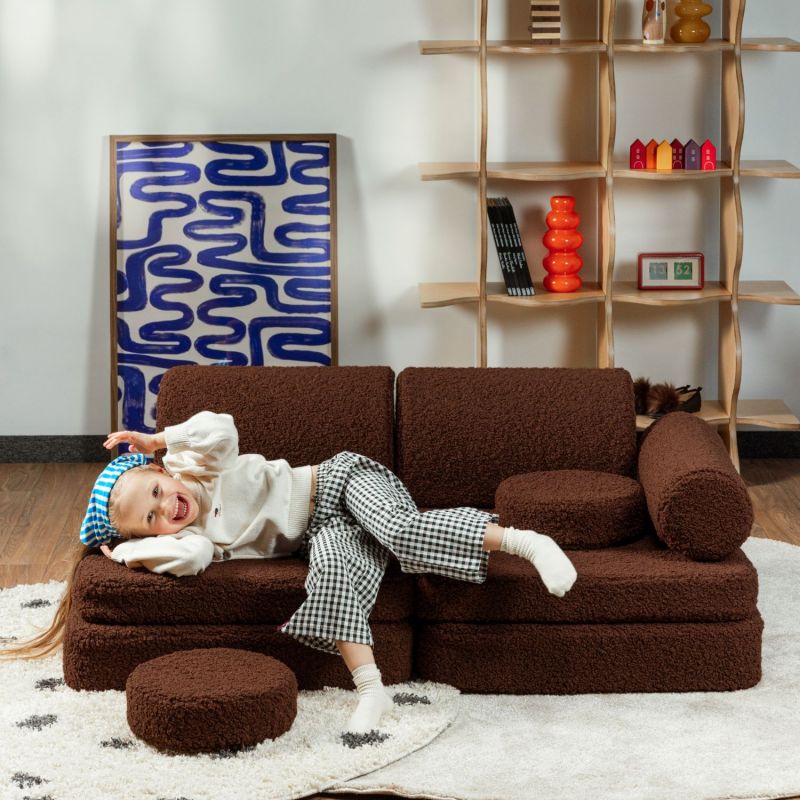 Canapé modulable Settee Warm Hazel molletonné Wigiwama Ambiance 2