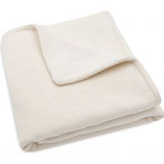 Couverture en polaire Cosy Knit Ivory (75 x 100 cm) - Jollein