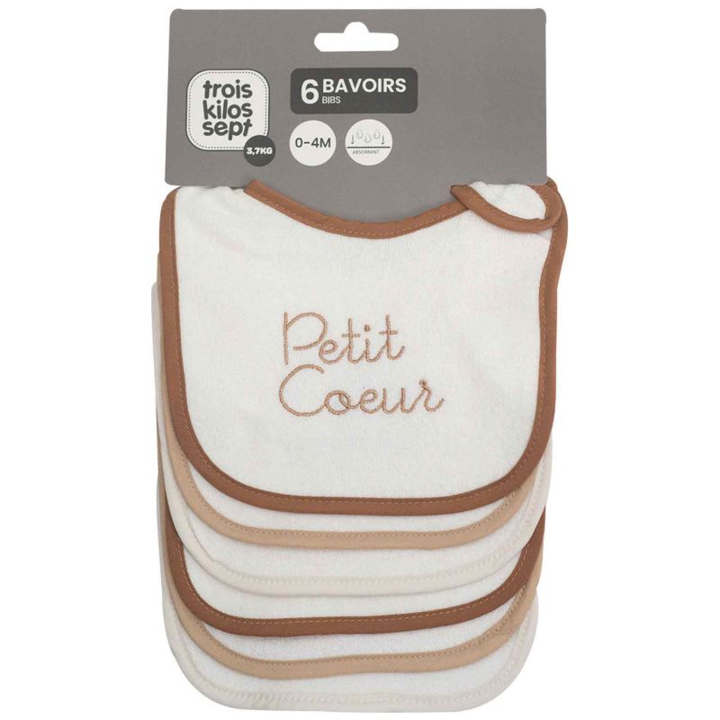 Lot de 6 bavoirs premier âge Brodé Trois Kilos Sept Packaging 8