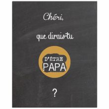 Carte à gratter Annonce de grossesse Chalkboard Papa (8 x 10 cm)  par Les Boudeurs