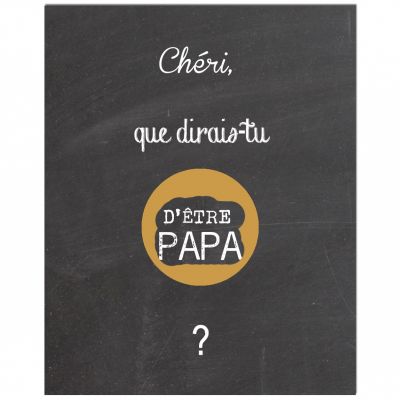 Carte à gratter Annonce de grossesse Chalkboard Papa (8 x 10 cm) Les Boudeurs