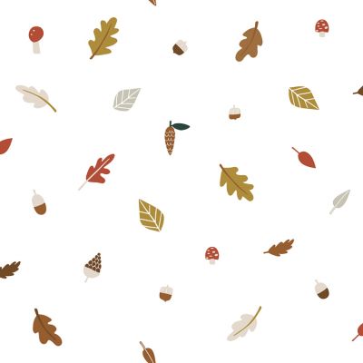 Papier peint intissÃ© Forest Happiness feuilles d'automne (10 m)