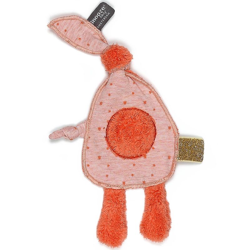 Doudou étiquettes Belly Bo Sunset Coral (15 cm) Snoozebaby