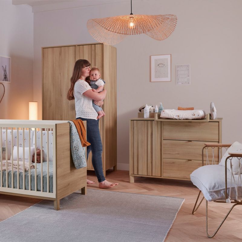 Commode 1 porte 3 tiroirs avec plan à langer Calypso Galipette Ambiance 2