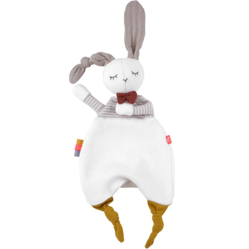 Doudou plat Lapin gris Kikadu