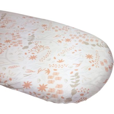 Drap housse en coton bio Yukari Peach pour landau (72 x 33 cm)  par Kadolis