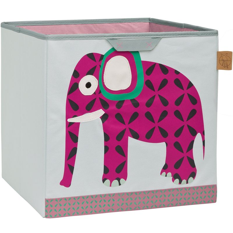 Cube de rangement jouets Wildlife Eléphant (32,5 x 33,5 cm) Lässig