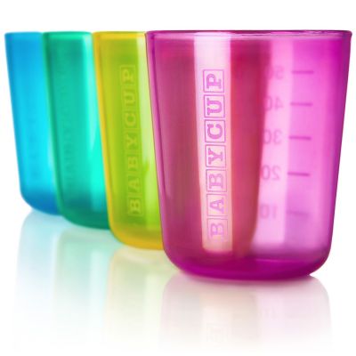 Lot de 4 petites tasses multicolores  par Babycup