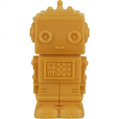 Petite veilleuse Robot jaune doré (13 cm)