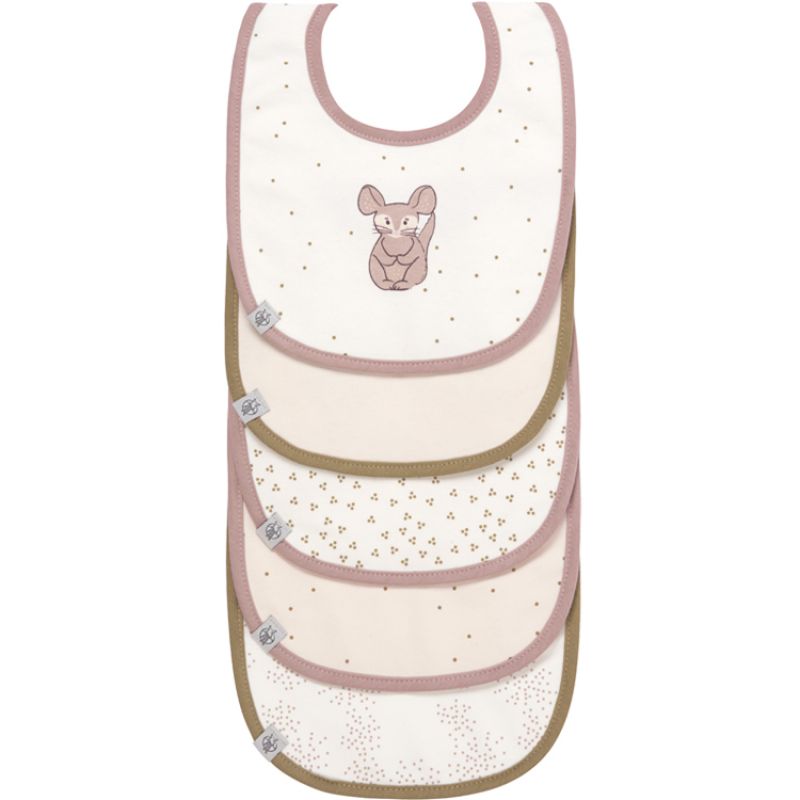 Lot de 5 bavoirs en éponge à velcro About Friends chinchilla Lässig