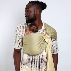 Echarpe de portage Sling sans nœud Vanille-Eucalyptus - Love Radius