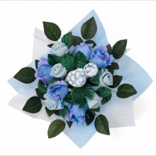 Bouquet de naissance Posy bleu (7 pièces)  par BabyBlooms