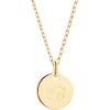Collier chaîne médaille Cancer personnalisable (plaqué or) - Petits trésors