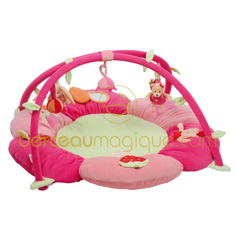 Tapis d'éveil cocon - Fruits roses (90 cm) Doudou et Compagnie
