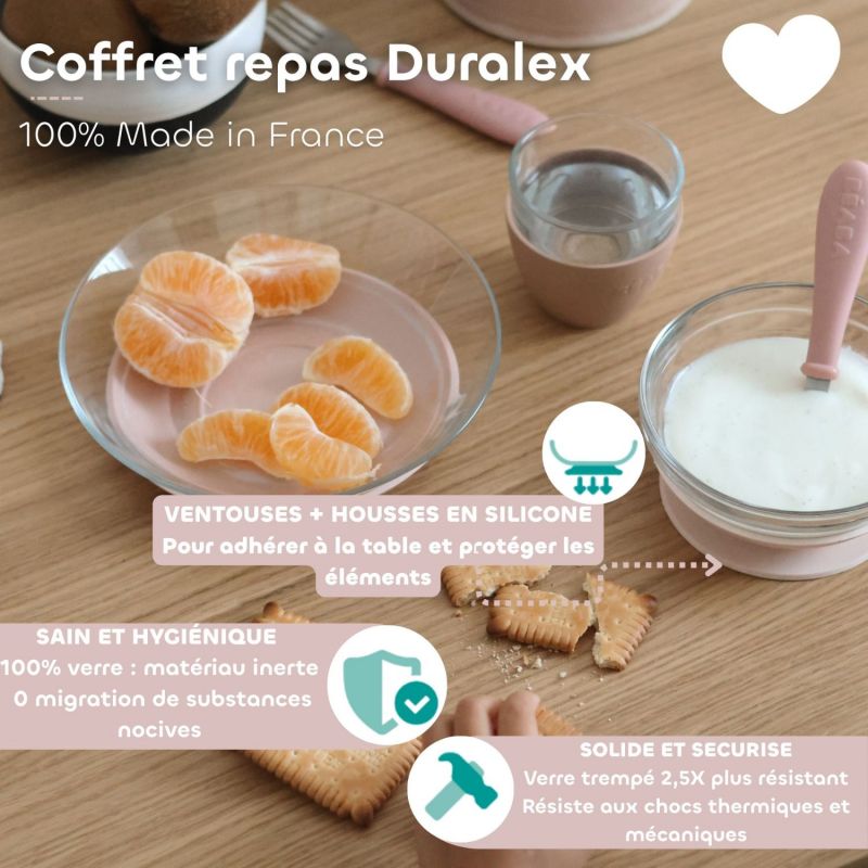 Coffret repas en verre X DURALEX Natural Béaba Ambiance 5