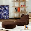 Pouf ours Warm Hazel molletonné Wigiwama Ambiance 8