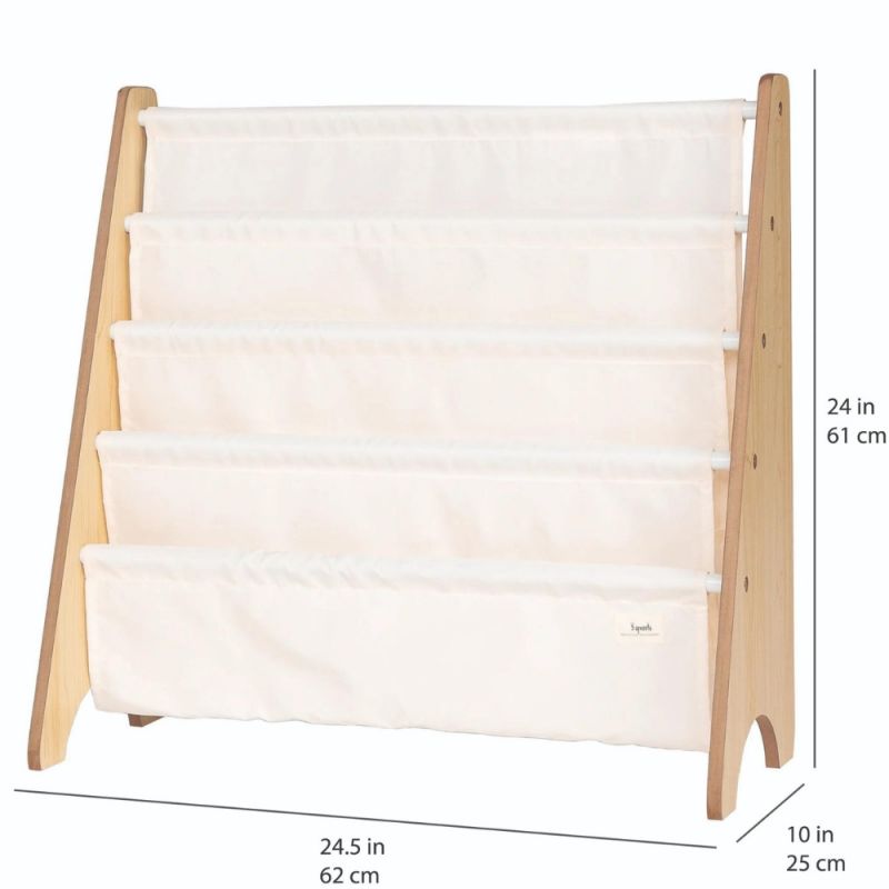 Bibliothèque en tissu recyclé Uni crème - Reconditionné 3 sprouts Produit 4