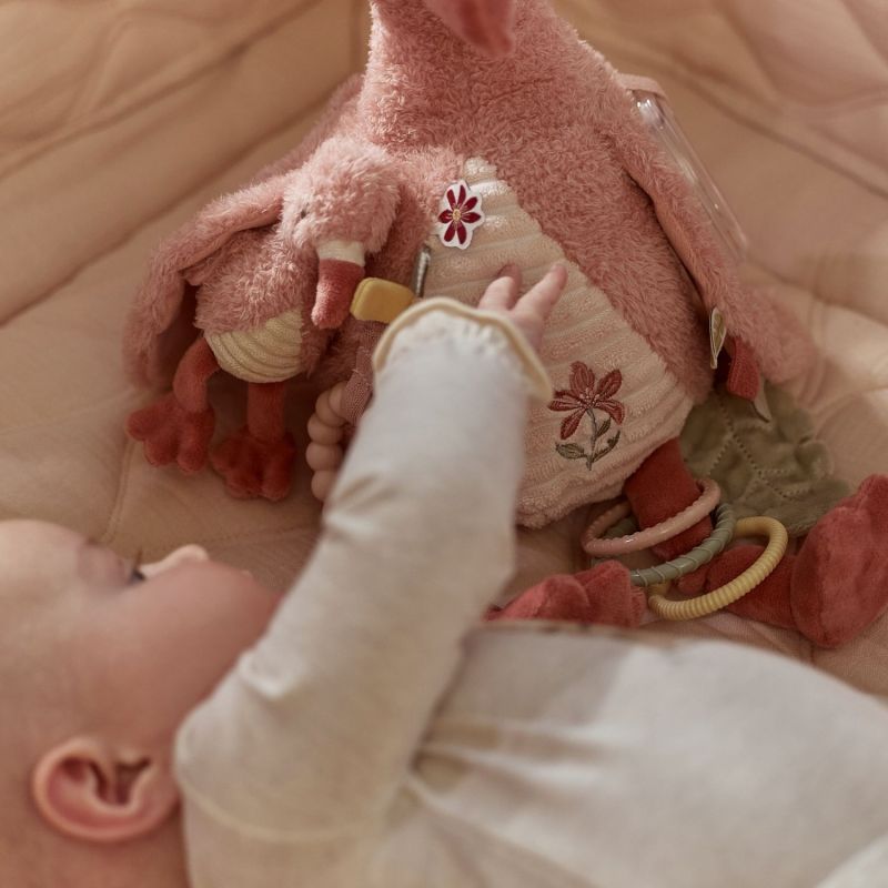 Peluche d'activités Flamant rose Safari Friends (23 cm) Little Dutch Ambiance 4