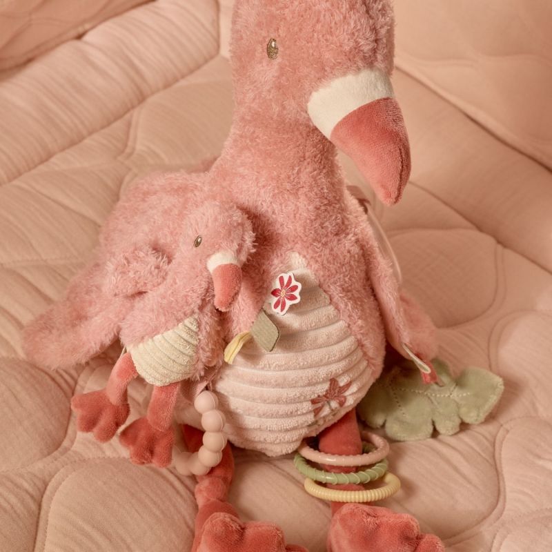 Peluche d'activités Flamant rose Safari Friends (23 cm) Little Dutch Ambiance 6