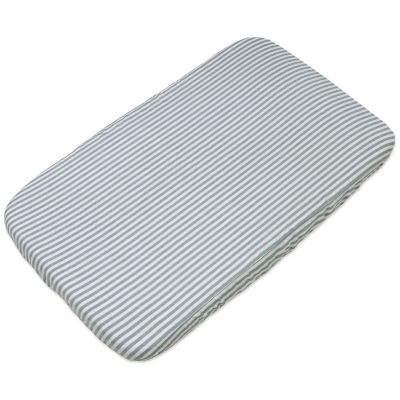 Drap housse pour berceau Praliné Rayures Matcha (90x50 cm) Walking Mum