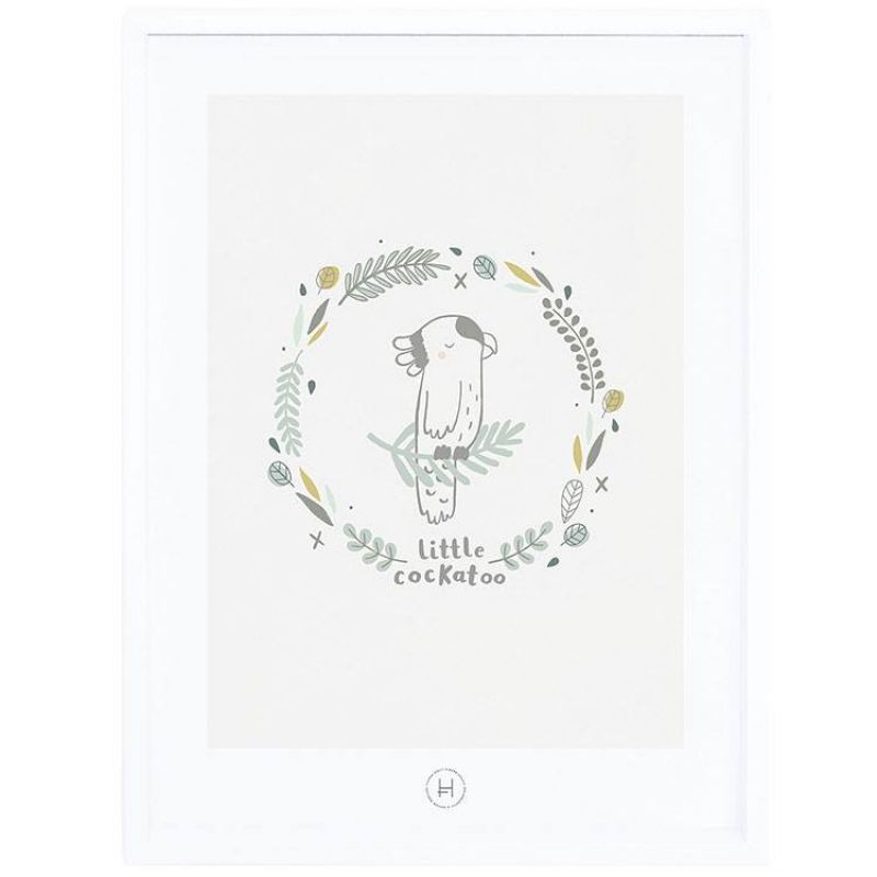 Affiche encadrée perroquet (30 x 40 cm) Lilipinso