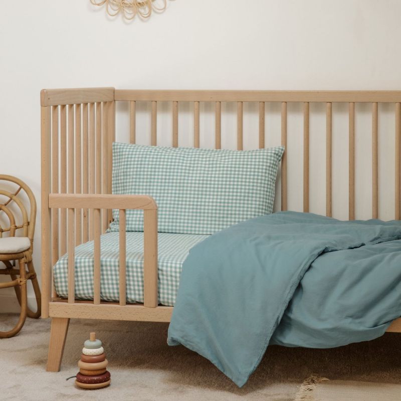 Housse de couette pur coton bio Azur (100 x 140 cm) Kadolis Ambiance 2