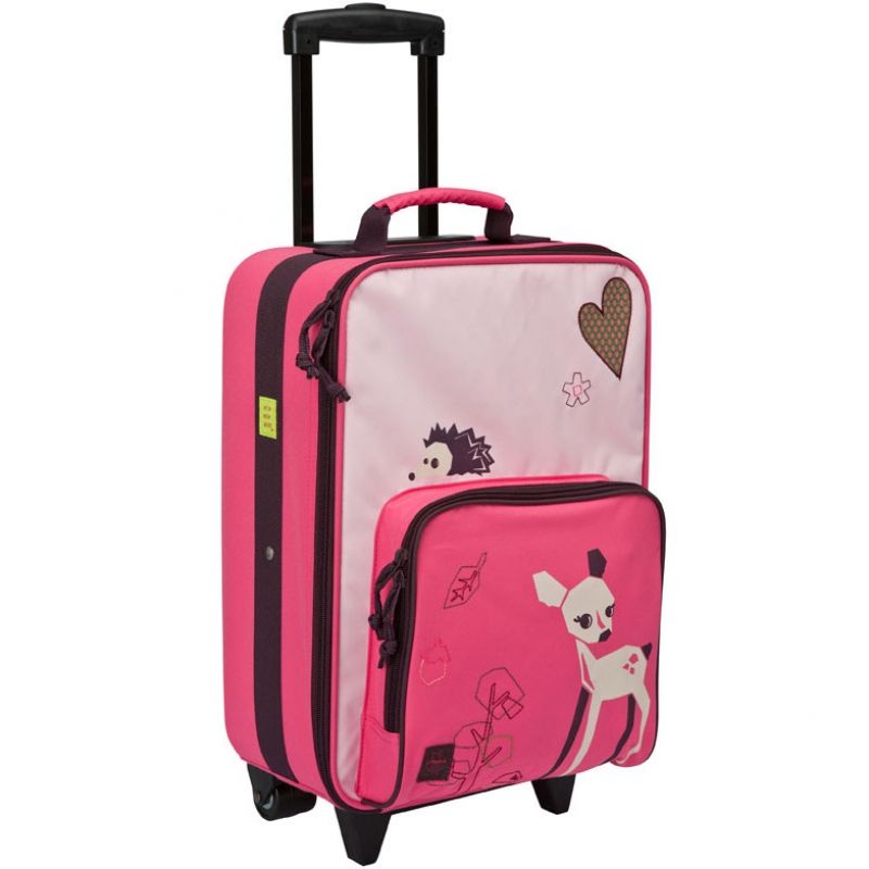 Valise à roulettes 4 kids biche rose Lässig