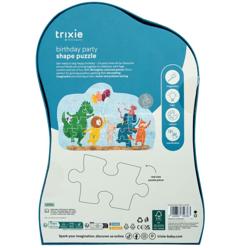 Puzzle à forme Fête d'anniversaire (36 pièces) Trixie Packaging 5