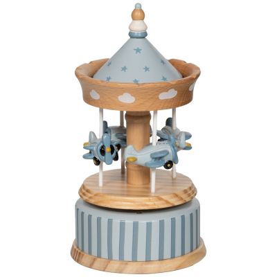 Carrousel musical en bois avion