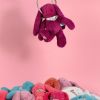 Peluche Lapin Fleurette Prune (35 cm) Doudou et Compagnie Ambiance 4