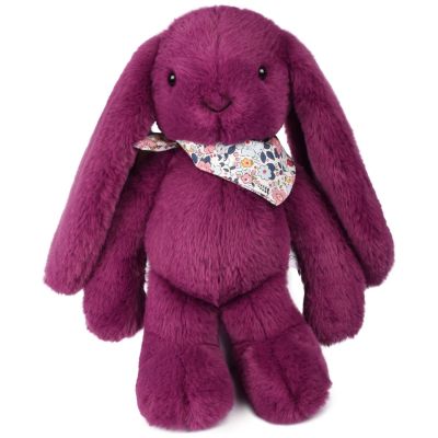 Peluche Lapin Fleurette Prune (35 cm) Doudou et Compagnie