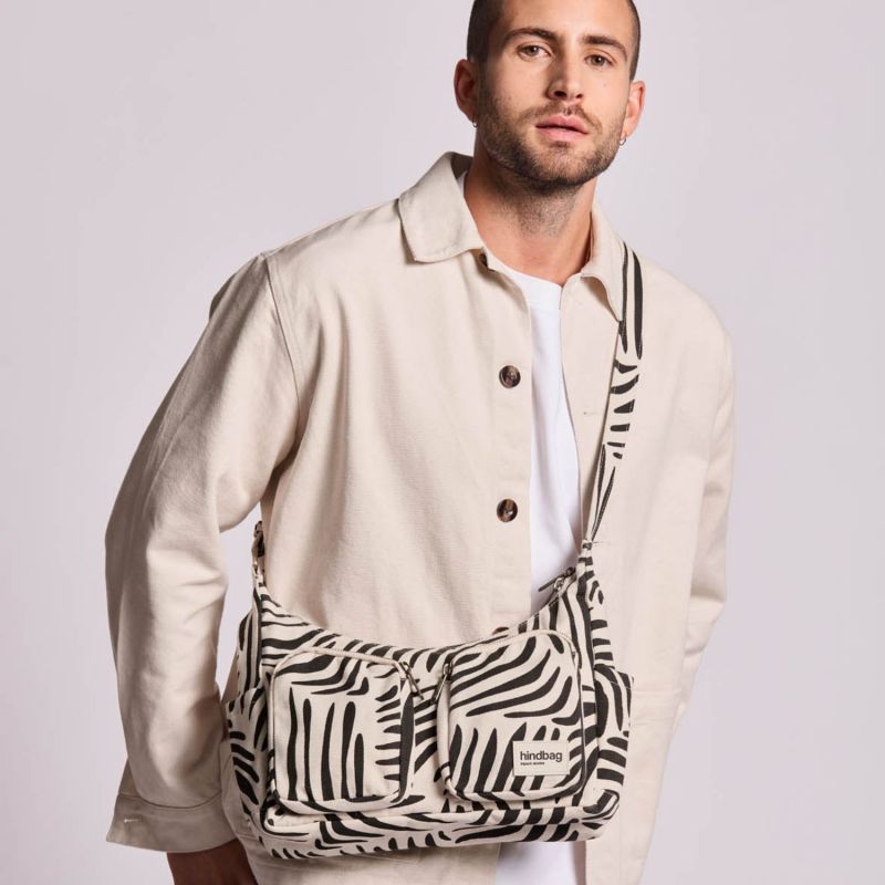 Sac multipoches Emile Zèbre Ecru Hindbag Ambiance 8