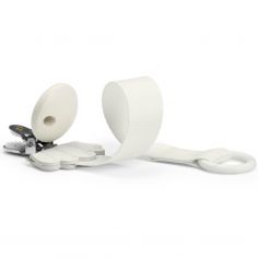 Attache sucette en bois Vanilla White