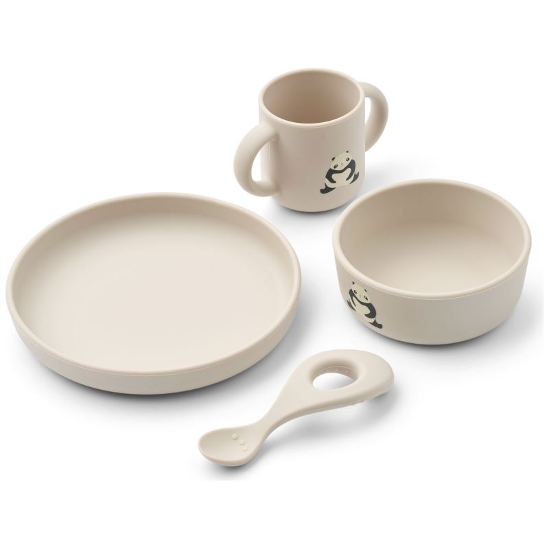 Coffret repas en silicone Vivi Panda Sandy (4 pièces) Liewood Produit 1