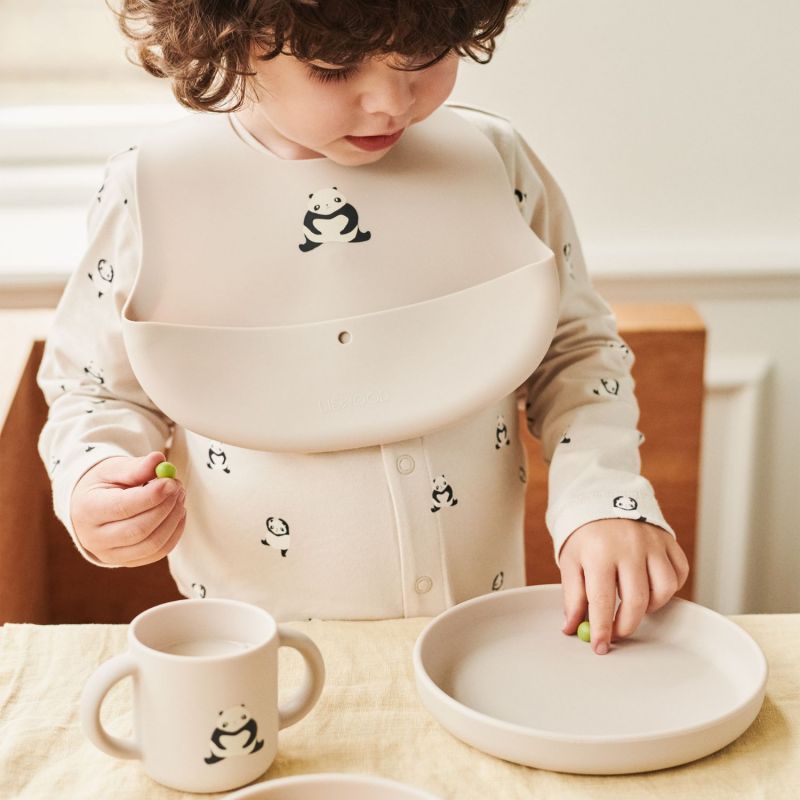 Coffret repas en silicone Vivi Panda Sandy (4 pièces) Liewood Ambiance 4