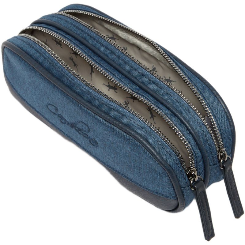 Trousse double compartiment Totaly Navy Caméléon Produit ouvert 3