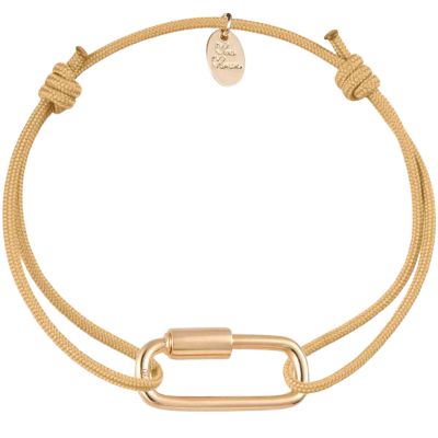 Bracelet à breloques prénom sur cordon 1 charm personnalisable