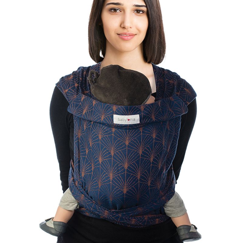 Porte bébé chinois BB-Tai Jacquard bleu orné Babylonia carriers