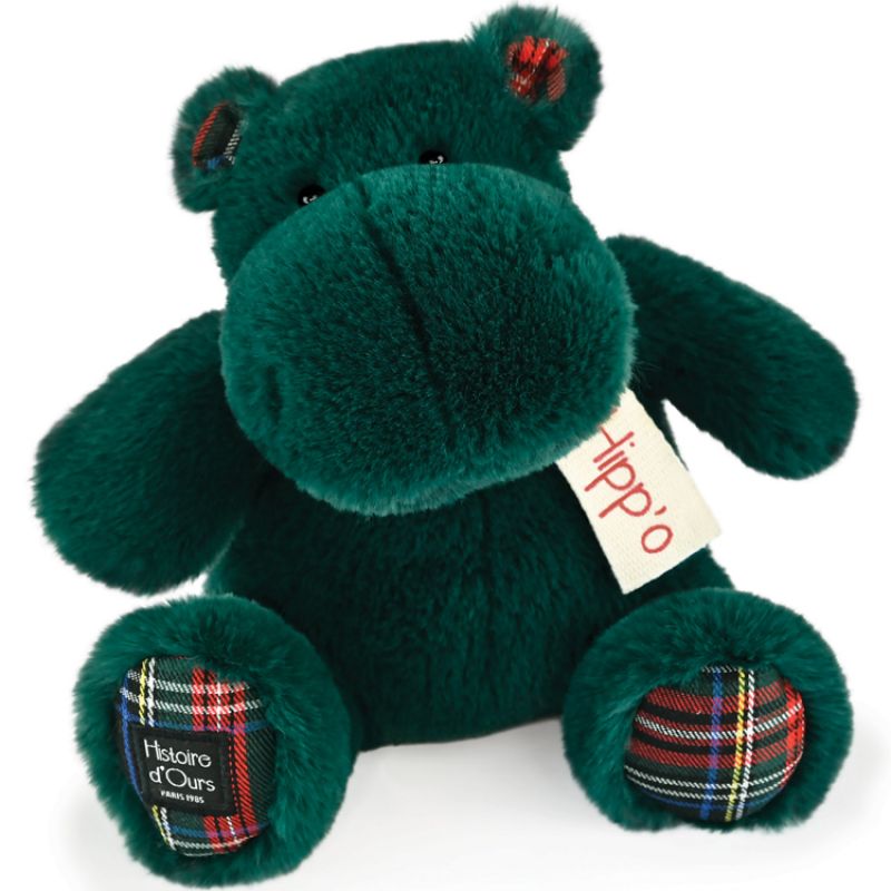 Peluche Hippo vert sapin (25 cm) Histoire d'Ours