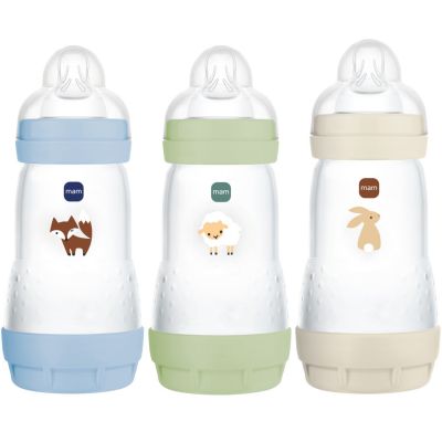Lot de 3 biberons Easy Start anti-colique Océan+Sable+Nature Tétine Débit 2 (260ml)