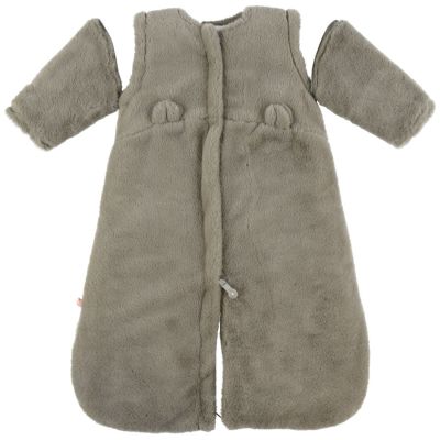 Gigoteuse en fausse fourrure kaki (70cm) Noukie's