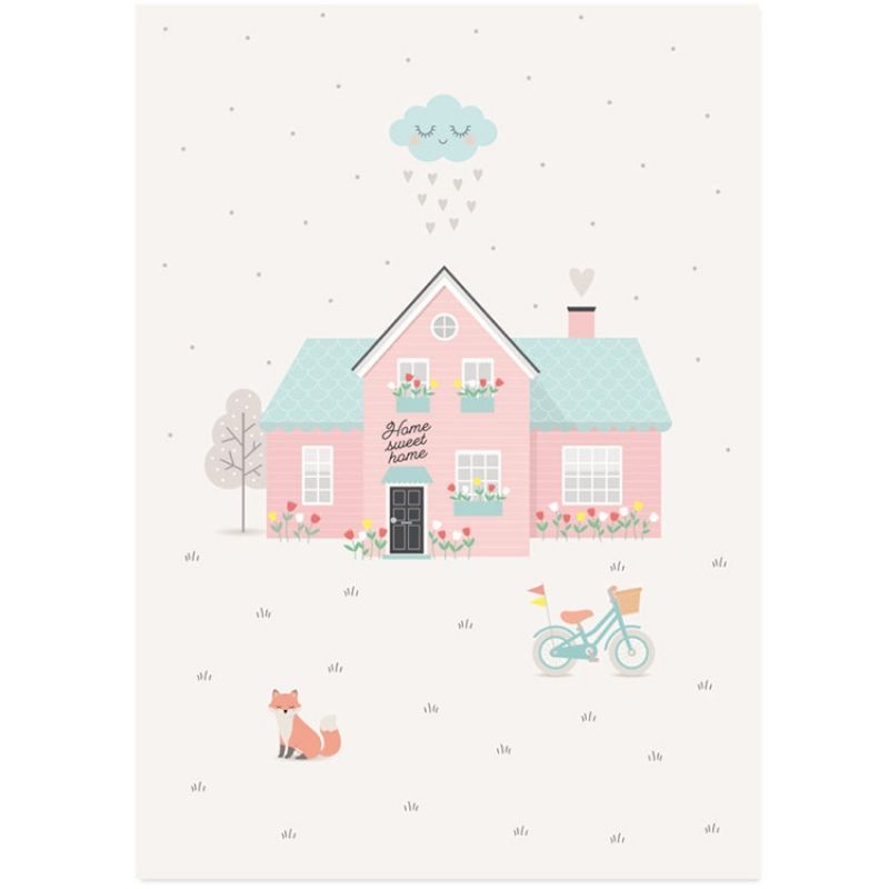 Affiche A3 maison Home sweet home Zü