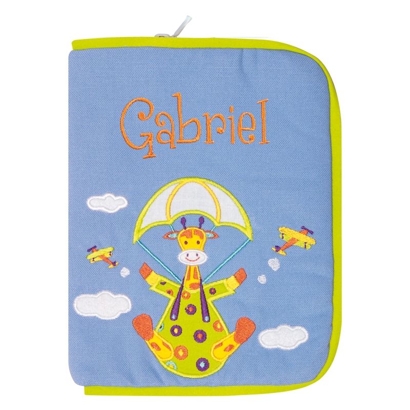Protège carnet de santé Girafon aux nuages (personnalisable) L'oiseau bateau