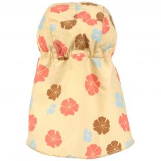 Casquette protège nuque anti-UV Fleurs vanille (07-18 mois)